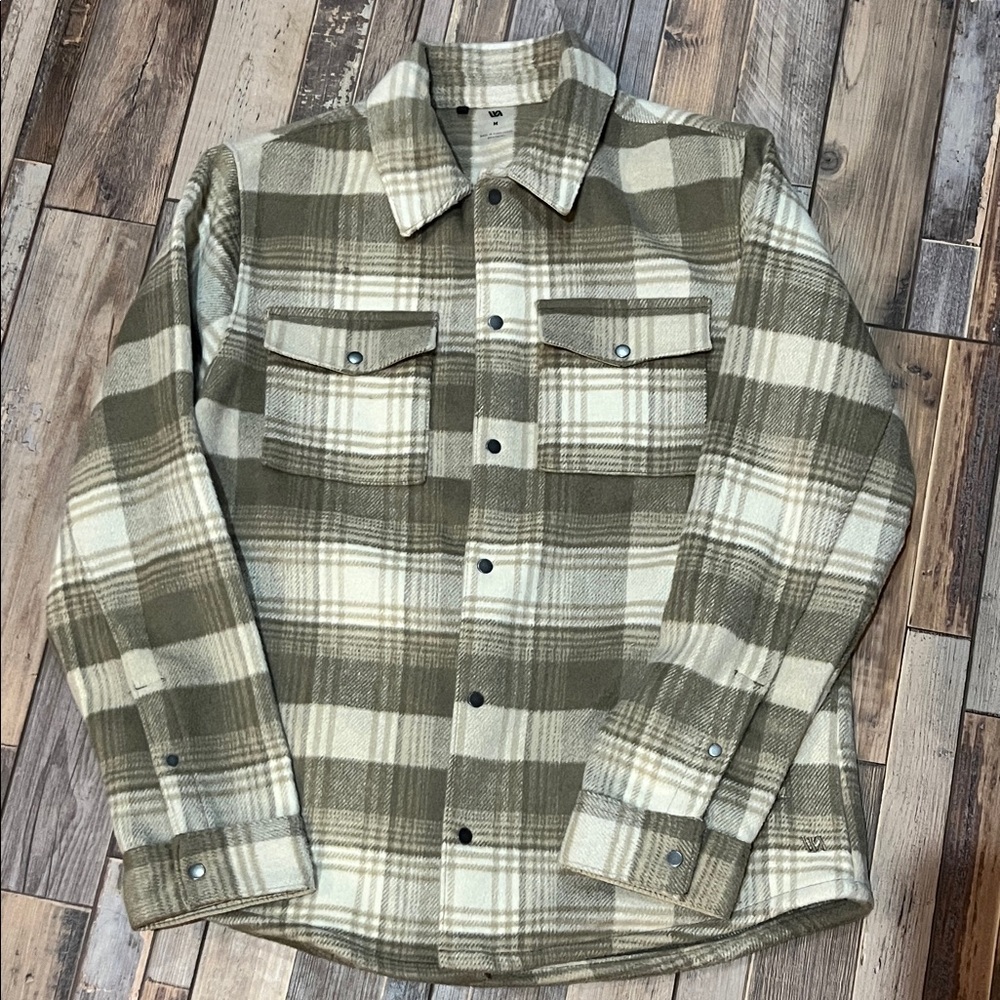 VRST Men's Plaid Jacket - Tan and Cream